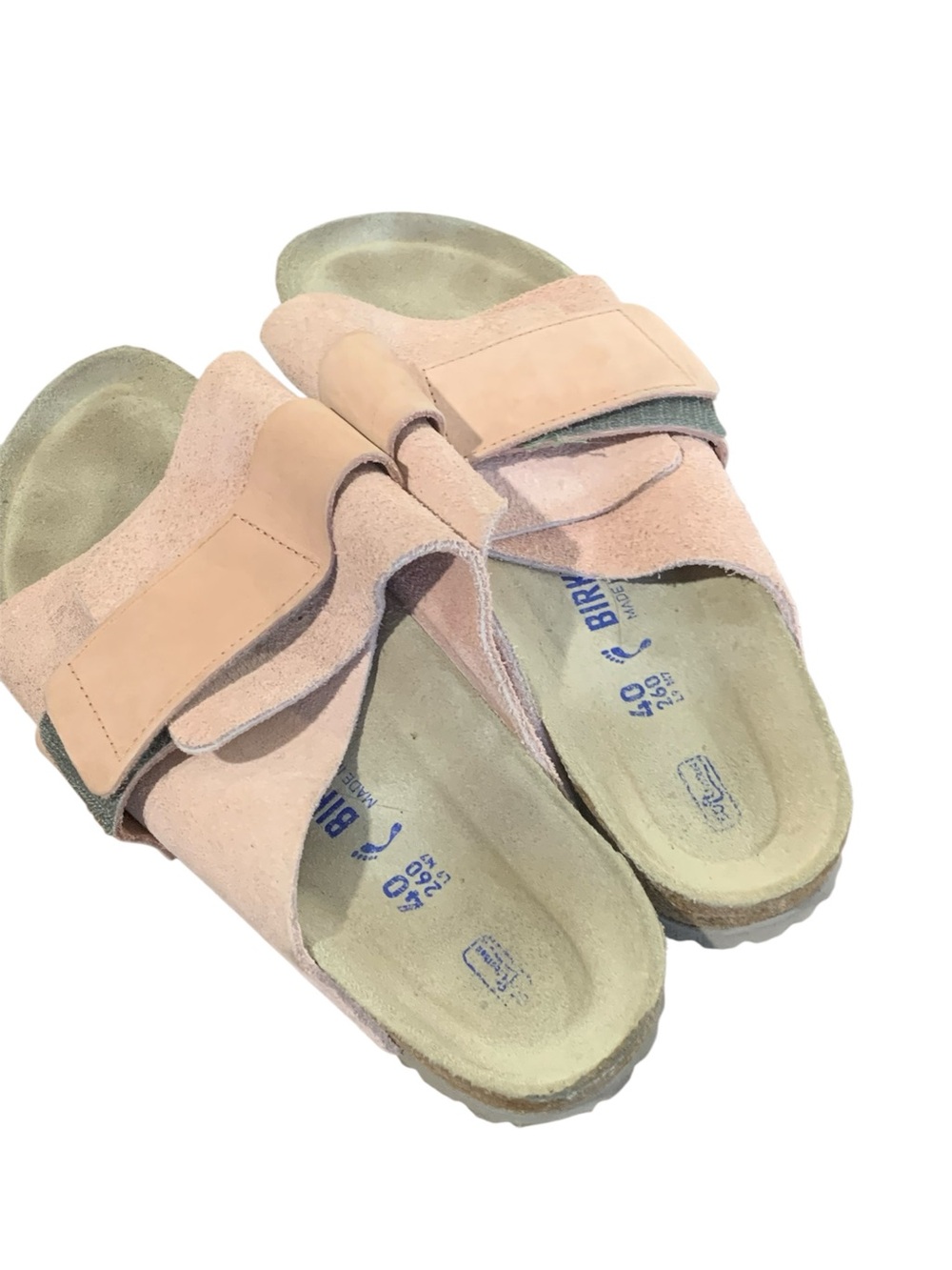 Birkenstock Kyoto Pink Blush Suede Leather Hook & Loop Adjustable Closure 10 - Picture 6 of 9